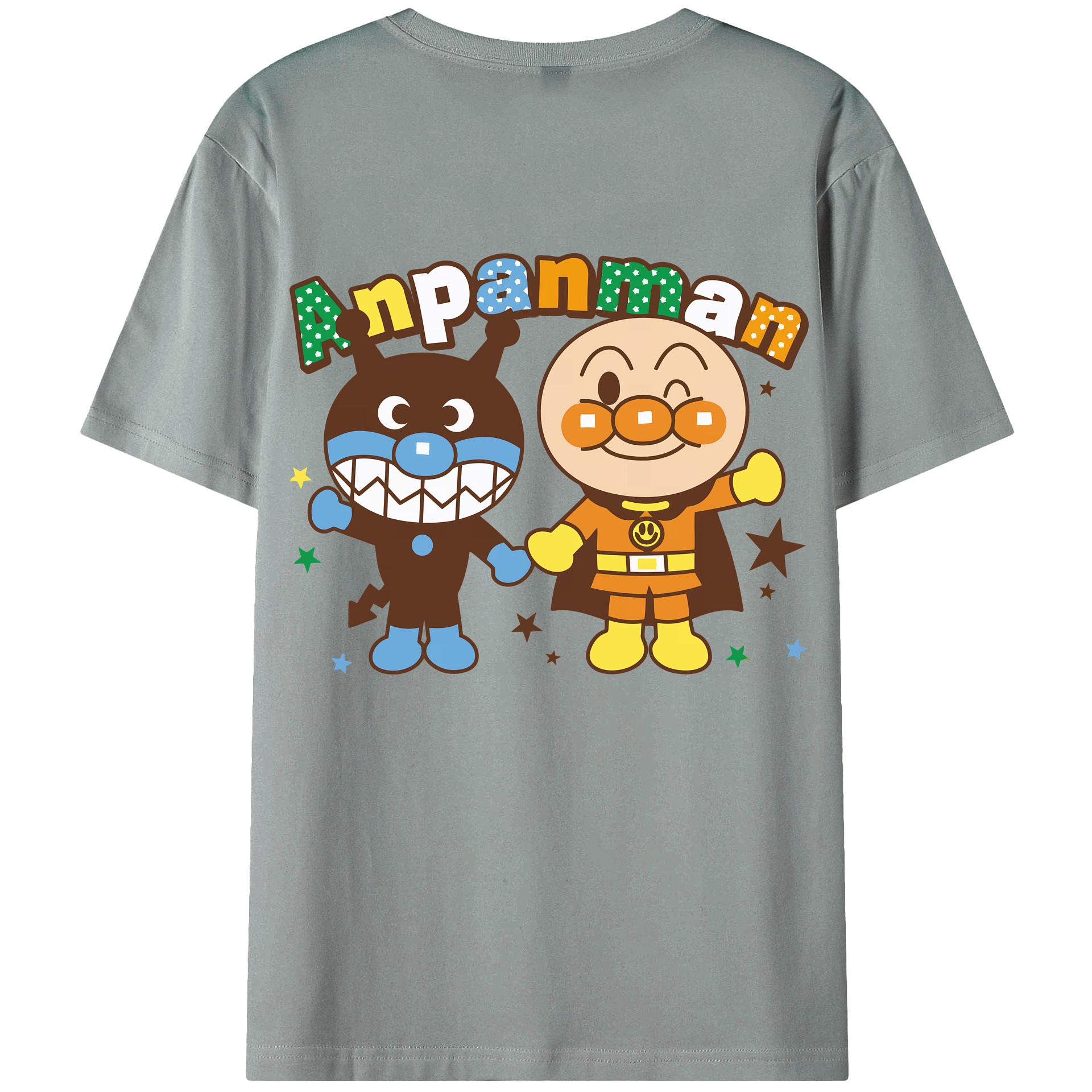 （画像用） アンパンマン Anpanman 綿100％ メンズ半袖Tシャツ（バックプリント） 通気性